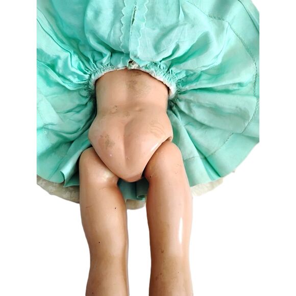 Vintage 1940s 13 Inch All Composition Sleep Eye Girl Doll - Picture 5 of 6